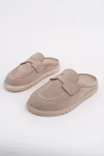 Mocassins Muggo Vintage en cuir suédé, décontractés et confortables, à bout fermé, pour femmes.