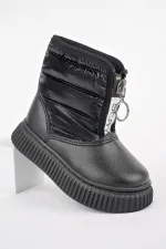 Muggo CANDY Guaranteed Comfortable Fit Baby Rain and Snow Boot with Front Zipper and Fur Lining