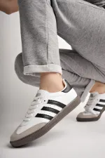 Muggo JABBAR Unisex Ortopedik Günlük Garantili Bağcıklı Yürüyüş Koşu Sneaker Spor Ayakkabı