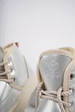 Bottines Muggo PUFFY à semelle épaisse garantie, doublées de fourrure et à lacets, idéales au quotidien pour les enfants