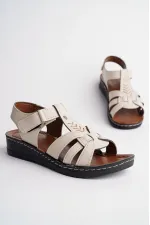 Muggo Kadın Garantili Günlük Ortopedik Kaymaz Taban Comfort Rahat Sandalet