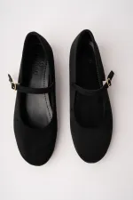 Ballerines Muggo BERNY à talon caché, en cuir, à bride unique pour femmes