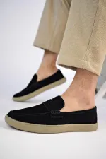 Muggo DENZEL Chaussures pour hommes classiques, confortables et orthopédiques, sans lacets, en cuir véritable, garanties pour tous les jours