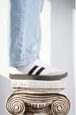 Muggo GORDON Unisex Ortopedik Günlük Garantili Bağcıklı Yürüyüş Koşu Sneaker Spor Ayakkabı