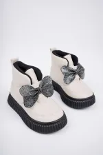 Bottes d'hiver pour enfants Muggo NIXIE, semelle antidérapante garantie, confort optimal, fermeture velcro et nœud.