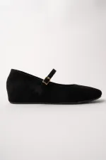 Ballerines Muggo BERNY à talon caché, en cuir, à bride unique pour femmes