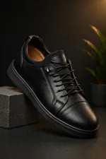 Muggo JUNO Hakiki Deri Bağcıklı Erkek Günlük Klasik Casual Ayakkabı