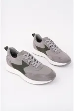 Chaussures de sport décontractées pour hommes Muggo SVENSON, à lacets et semelle épaisse, en cuir véritable.