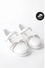 Muggo UNİCORN Garantili Günlük Ortopedik Hafif Taban Taşlı ve Cırtlı Kız Çocuk Babet