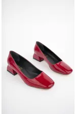 Muggo LİLİTH Garantili Kare Burunlu Kısa Topuklu Kadın Günlük Ayakakkabı