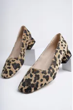 Muggo LİLİTH Garantili Kare Burunlu Kısa Topuklu Kadın Günlük Ayakakkabı