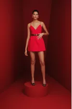 Muggo LİLİTH Garantili Kare Burunlu Kısa Topuklu Kadın Günlük Ayakakkabı