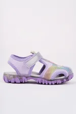 Muggo SLYVESTER Günlük Önü Kapalı Cırtlı Unisex Çocuk Sandalet