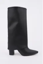 Muggo REBECA Sivri Burun Kalın Topuklu Kadın Çizme