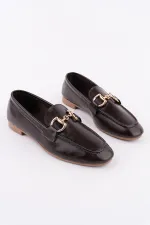 Muggo STRIDE Women's Casual Loafer Shoes with Metal Buckle