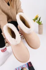 Muggo FROSTY Kadın Kürklü Yağmur Ve Kar Botu