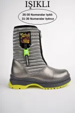 Bottes de pluie et de neige Muggo BLOOM pour enfants, garanties, avec doublure polaire, fermeture éclair sur le devant et semelle crantée.