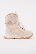 Bottes Muggo Twinkle pour filles, doublées de fourrure, à lacets et fermeture velcro