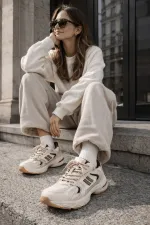 Chaussures de sport décontractées à lacets et semelle épaisse Muggo SHIFT pour femmes