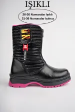 Bottes de pluie et de neige Muggo BLOOM pour enfants, garanties, avec doublure polaire, fermeture éclair sur le devant et semelle crantée.