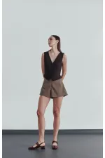 Muggo JANE Garantili Arkası Açık Kare Burunlu Kadın Günlük Kısa Topuklu Ayakkabı