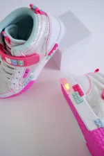 Chaussures de sport orthopédiques Muggo KUKULİ pour enfants, à lacets et scratch, sur le thème Lego.
