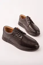 Chaussures décontractées classiques pour hommes Muggo DASH en cuir véritable à lacets et semelle épaisse