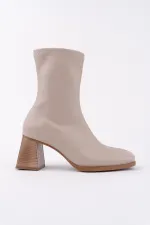 Muggo STORM Guaranteed Square Toe Back Zipper Women's Heeled Boots