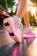 Muggo FLOW Kids Light-Up Roller Skate Sneaker Sports Shoes Muggo FLOW Kids Light-Up Roller Skate Sneaker Sports Shoes