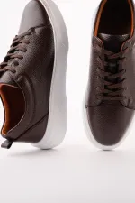 Muggo LEONS Genuine Leather Men's Thick Sole Lace-up Casual Sneaker Muggo LEONS Genuine Leather Men's Thick Sole Lace-up Casual Sneaker