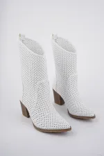 Muggo Indiana Guaranteed Women's Laser Cut Stylish and Comfortable Cowboy Summer Boots