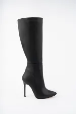 Bottes Muggo Florence pour femmes, à talon fin, bout pointu et fermeture éclair latérale