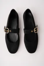 Ballerines en cuir pour femmes Muggo HALSEY à boucle dorée