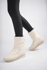 Muggo Felya Garantili Kadın İçi Kürklü Cırtlı Yağmur Ve Kar Botu