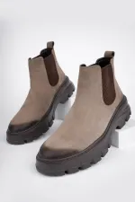 Muggo RAGNAR bottes Chelsea en cuir véritable à semelle épaisse pour hommes