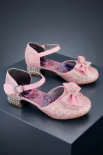 Chaussures habillées à talons hauts pour filles Muggo DIANCIE avec nœud pailleté