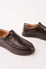 Chaussures décontractées classiques pour hommes Muggo LEGACY en cuir véritable, à enfiler et à semelle confortable