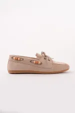Muggo Multi-Colored Beaded Detail Women's Casual Lace-up Loafer Shoes Muggo Multi-Colored Beaded Detail Women's Casual Lace-up Loafer Shoes