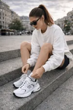 Chaussures de sport décontractées à lacets et semelle épaisse Muggo SHIFT pour femmes