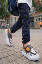 Chaussures de sport décontractées pour enfants Muggo RABIDS à motifs velcro