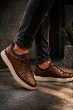 Muggo JUNO Hakiki Deri Bağcıklı Erkek Günlük Klasik Casual Ayakkabı