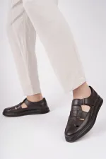 Sandales orthopédiques confortables et classiques décontractées pour hommes Muggo Oliver, en cuir véritable. Garantie Muggo Oliver.