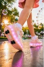 Muggo FLOW Kids Light-Up Roller Skate Sneaker Sports Shoes Muggo FLOW Kids Light-Up Roller Skate Sneaker Sports Shoes