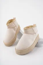 Bottines courtes décontractées Muggo HUG Guaranteed pour femmes, à semelle épaisse et doublure en fourrure.