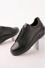 Muggo GAGE Hakiki Deri Bağcıklı Erkek Günlük Sneaker Spor Ayakkabı