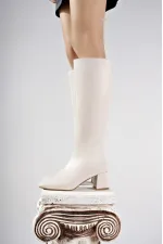 Bottes à talons pour femmes Muggo KAROLINE, bout carré garanti, fermeture éclair latérale