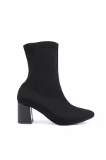 Bottes extensibles à bout pointu et talon compensé pour femmes Muggo MAGNUS