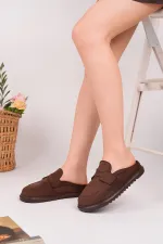 Mocassins Muggo Vintage en cuir suédé, décontractés et confortables, à bout fermé, pour femmes.