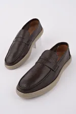 Muggo HARNAZ Chaussures décontractées sans lacets en cuir véritable pour hommes