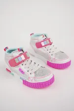 Chaussures de sport orthopédiques Muggo KUKULİ pour enfants, à lacets et scratch, sur le thème Lego.